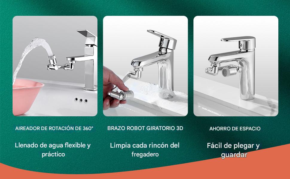 Grifo Llave Giratorio De 360°